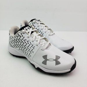 Under Armour UA Finisher Turf Lacrosse Womens Size 5.5 White Black Cleats Shoes